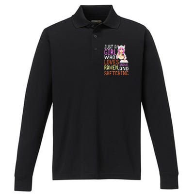  Who Loves Anime Ra and Sketching Kawaii  Performance Long Sleeve Polo