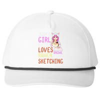  Who Loves Anime Ra and Sketching Kawaii  Snapback Five-Panel Rope Hat