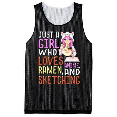  Who Loves Anime Ra and Sketching Kawaii  Mesh Reversible Basketball Jersey Tank