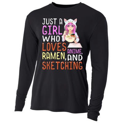  Who Loves Anime Ra and Sketching Kawaii  Cooling Performance Long Sleeve Crew