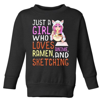  Who Loves Anime Ra and Sketching Kawaii  Toddler Sweatshirt