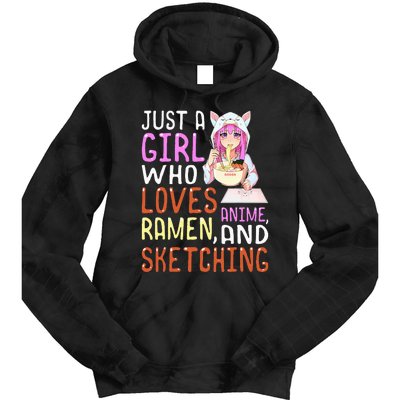  Who Loves Anime Ra and Sketching Kawaii  Tie Dye Hoodie