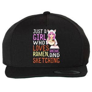  Who Loves Anime Ra and Sketching Kawaii  Wool Snapback Cap