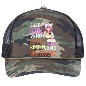  Who Loves Anime Ra and Sketching Kawaii  Retro Rope Trucker Hat Cap