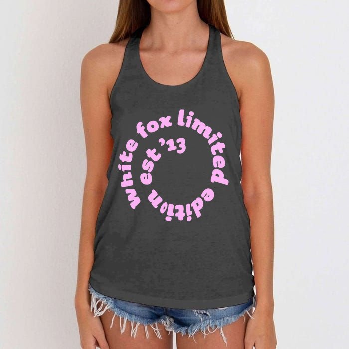 With Love Always White Est.13 Gifts Women's Knotted Racerback Tank