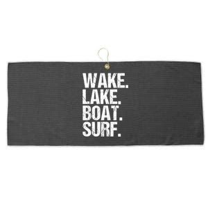 Wake Lake Boat Surf Wakesurfer Wakeboard Wakeboarding Rope Gift Large Microfiber Waffle Golf Towel