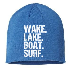 Wake Lake Boat Surf Wakesurfer Wakeboard Wakeboarding Rope Gift Sustainable Beanie