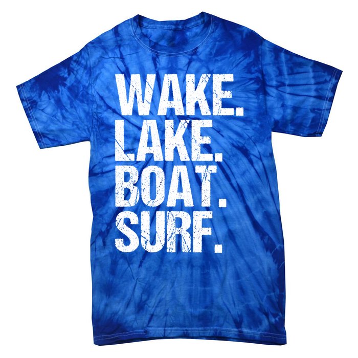 Wake Lake Boat Surf Wakesurfer Wakeboard Wakeboarding Rope Gift Tie-Dye T-Shirt