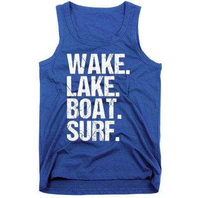 Wake Lake Boat Surf Wakesurfer Wakeboard Wakeboarding Rope Gift Tank Top