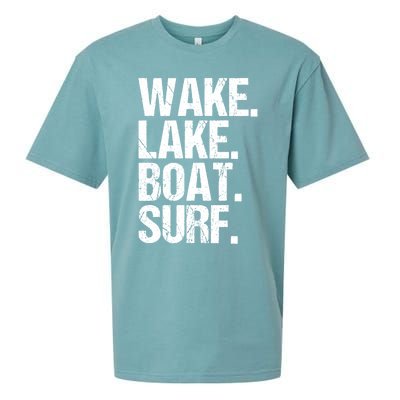 Wake Lake Boat Surf Wakesurfer Wakeboard Wakeboarding Rope Gift Sueded Cloud Jersey T-Shirt