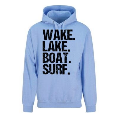 Wake Lake Boat Surf Wakesurfer Wakeboard Wakeboarding Rope Gift Unisex Surf Hoodie