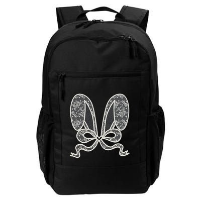 White Lace Bunny Ears Coquette Bow Easter Spring Lace Bow Backpack