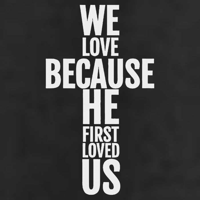 We Love Because He First Loved Us Christian Cross Cool Comfort Performance Bucket Hat