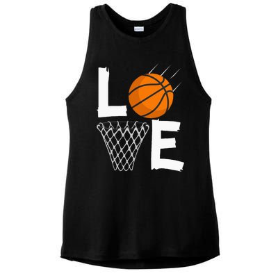 Women Love Basketball Hoodie BBall Hoodie For Ladies PosiCharge Tri-Blend Wicking Tank