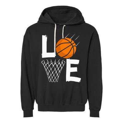 Women Love Basketball Hoodie BBall Hoodie For Garment-Dyed Fleece Hoodie