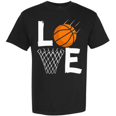 Women Love Basketball Hoodie BBall Hoodie For Garment-Dyed Heavyweight T-Shirt