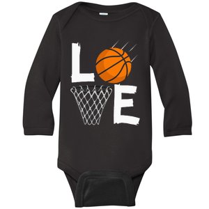 Women Love Basketball Hoodie BBall Hoodie For Baby Long Sleeve Bodysuit