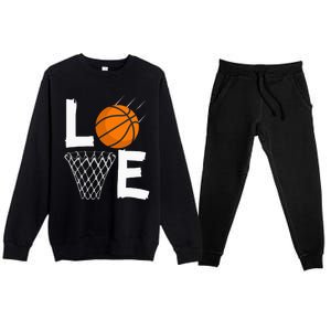 Women Love Basketball Hoodie BBall Hoodie For Premium Crewneck Sweatsuit Set