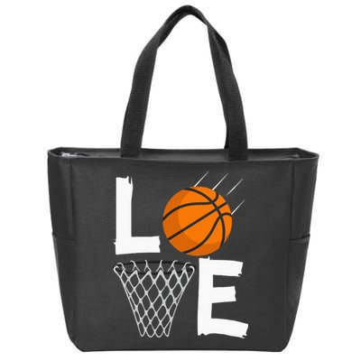 Women Love Basketball Hoodie BBall Hoodie For Zip Tote Bag