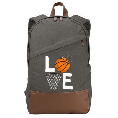 Women Love Basketball Hoodie BBall Hoodie For Cotton Canvas Backpack