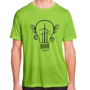 Windmill Light Bulb Solar Energy Global Warming Earth Day Cool Gift Adult ChromaSoft Performance T-Shirt