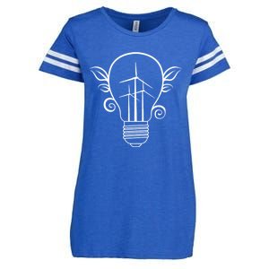 Windmill Light Bulb Solar Energy Global Warming Earth Day Cool Gift Enza Ladies Jersey Football T-Shirt