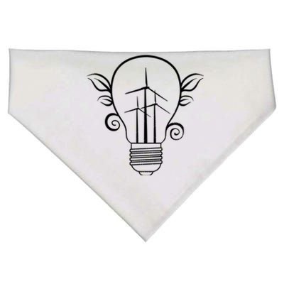 Windmill Light Bulb Solar Energy Global Warming Earth Day Cool Gift USA-Made Doggie Bandana