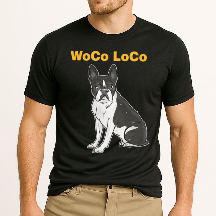Woco Loco Boston Terrier Dog Cooling Performance Crew T-Shirt