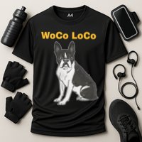 Woco Loco Boston Terrier Dog Cooling Performance Crew T-Shirt