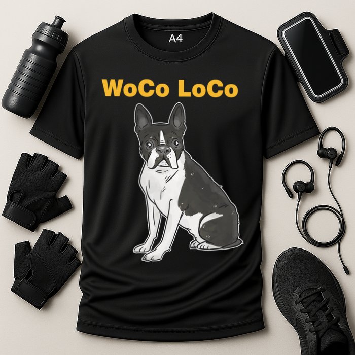 Woco Loco Boston Terrier Dog Cooling Performance Crew T-Shirt