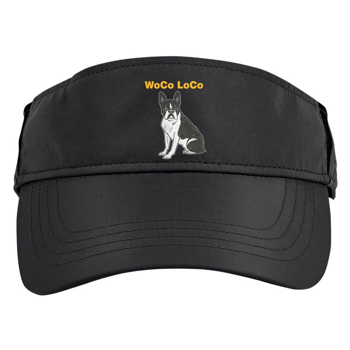 Woco Loco Boston Terrier Dog Adult Drive Performance Visor