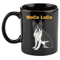 Woco Loco Boston Terrier Dog 11oz C Handle Ceramic Mug