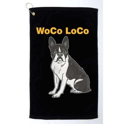 Woco Loco Boston Terrier Dog Golf Towel