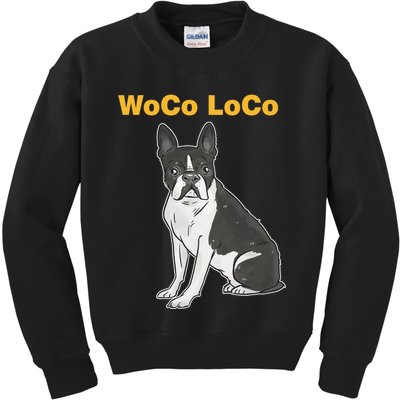 Woco Loco Boston Terrier Dog Kids Sweatshirt