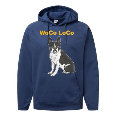 Woco Loco Boston Terrier Dog Performance Fleece Hoodie