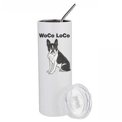 Woco Loco Boston Terrier Dog Stainless Steel Tumbler