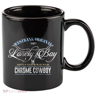 Westbank Lonely Boy North Pontchartrain Blues Chrome Cowboy 11oz C Handle Ceramic Mug