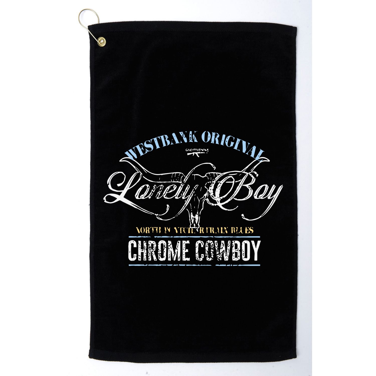 Westbank Lonely Boy North Pontchartrain Blues Chrome Cowboy Golf Towel