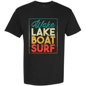 Wake Lake Boat Surf Funny Wakesurf Board Surfing Surfer Garment-Dyed Heavyweight T-Shirt