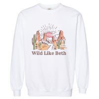 Wild Like Beth Western Retro Vintage Cowboy Cowgirl Garment-Dyed Sweatshirt