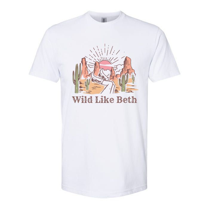 Wild Like Beth Western Retro Vintage Cowboy Cowgirl Softstyle CVC T-Shirt