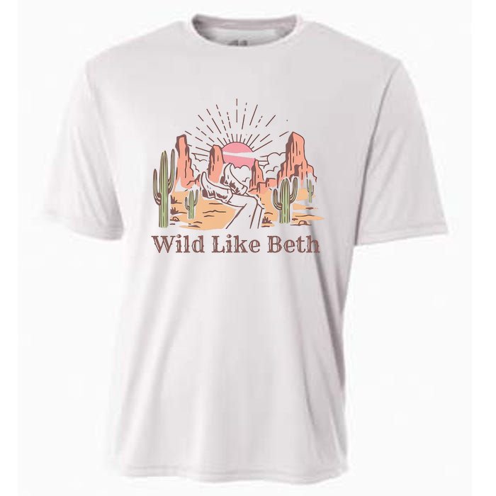 Wild Like Beth Western Retro Vintage Cowboy Cowgirl Cooling Performance Crew T-Shirt