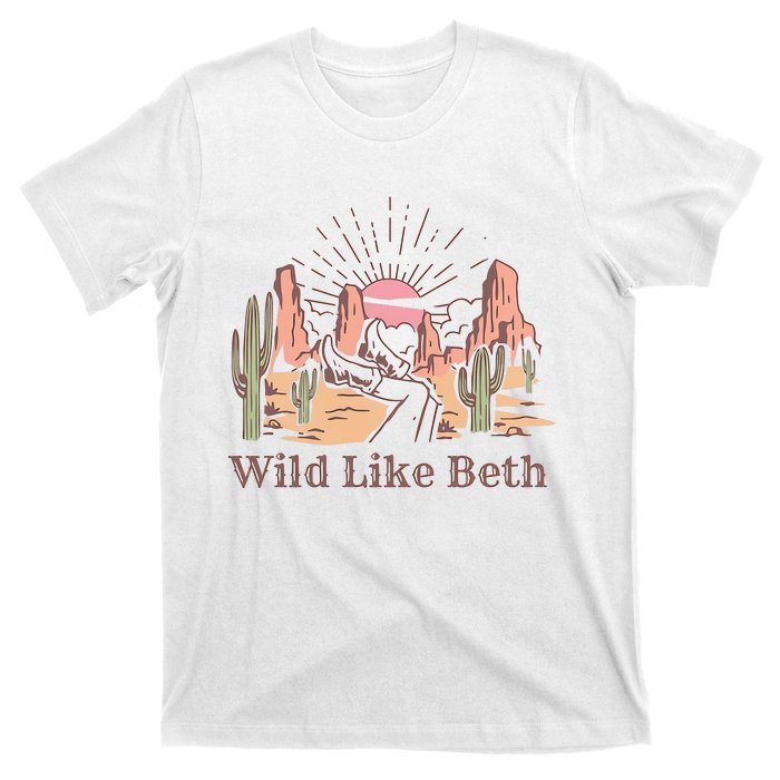 Wild Like Beth Western Retro Vintage Cowboy Cowgirl T-Shirt