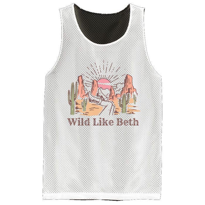 Wild Like Beth Western Retro Vintage Cowboy Cowgirl Mesh Reversible Basketball Jersey Tank