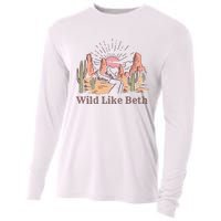 Wild Like Beth Western Retro Vintage Cowboy Cowgirl Cooling Performance Long Sleeve Crew