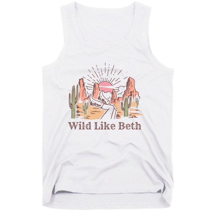 Wild Like Beth Western Retro Vintage Cowboy Cowgirl Tank Top