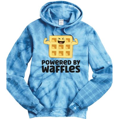 Waffle Lover Breakfast Waffles Powered By Waffles Tie Dye Hoodie