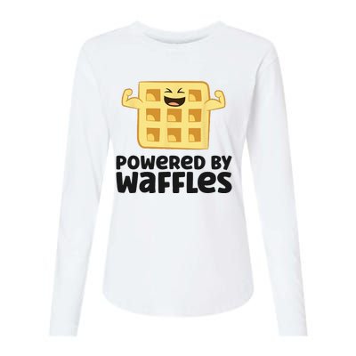 Waffle Lover Breakfast Waffles Powered By Waffles Womens Cotton Relaxed Long Sleeve T-Shirt