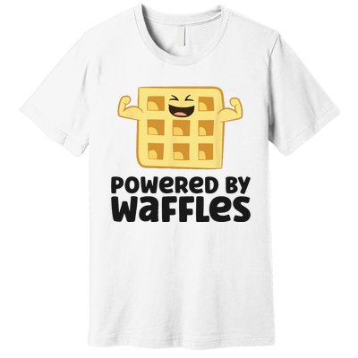 Waffle Lover Breakfast Waffles Powered By Waffles Premium T-Shirt