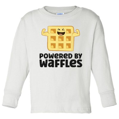 Waffle Lover Breakfast Waffles Powered By Waffles Toddler Long Sleeve Shirt